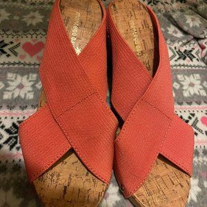 Montego bay coral wedge sandals